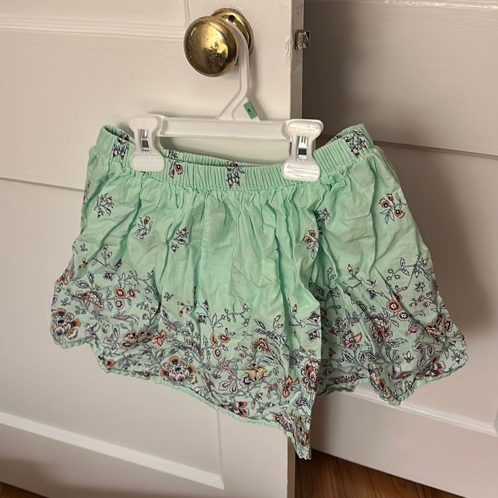 Fun Mint Flowered Skirt by Gap